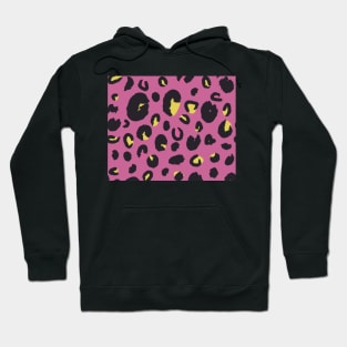 Black and Yellow Leopard on Purple Hoodie